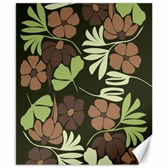 Flowers Leaves Plant Botanical Boho Bohemian Minimalist Nature Canvas 8  x 10 