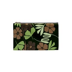 Flowers Leaves Plant Botanical Boho Bohemian Minimalist Nature Cosmetic Bag (Small)