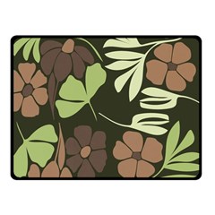 Flowers Leaves Plant Botanical Boho Bohemian Minimalist Nature Fleece Blanket (Small)