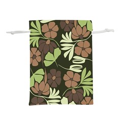 Flowers Leaves Plant Botanical Boho Bohemian Minimalist Nature Lightweight Drawstring Pouch (M)