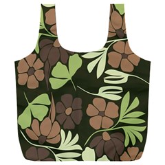 Flowers Leaves Plant Botanical Boho Bohemian Minimalist Nature Full Print Recycle Bag (XXL)