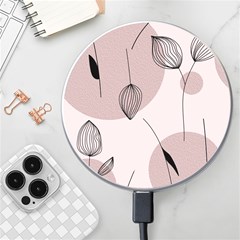 Flowers Pattern Botanical Scrapbook Wireless Fast Charger(white) by Grandong