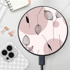 Flowers Pattern Botanical Scrapbook Wireless Fast Charger(black) by Grandong