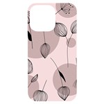 Flowers Pattern Botanical Scrapbook iPhone 14 Pro Max Black UV Print Case Front