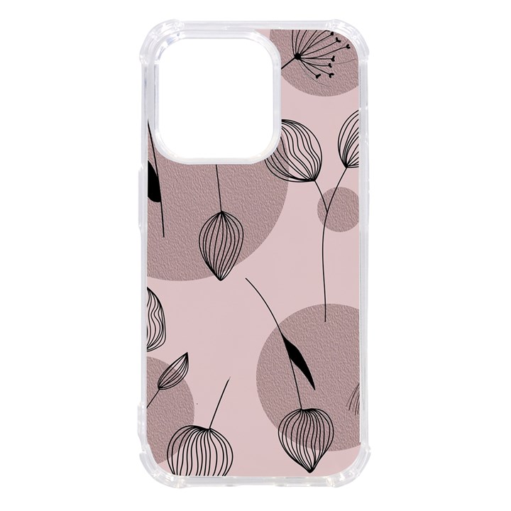 Flowers Pattern Botanical Scrapbook iPhone 14 Pro TPU UV Print Case