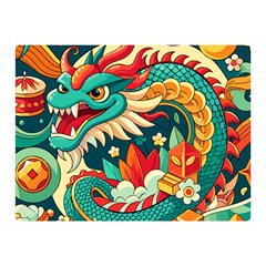 Chinese New Year – Year Of The Dragon Two Sides Premium Plush Fleece Blanket (mini) by Valentinaart