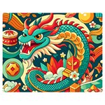 Chinese New Year – Year of the Dragon Two Sides Premium Plush Fleece Blanket (Medium) 60 x50  Blanket Front