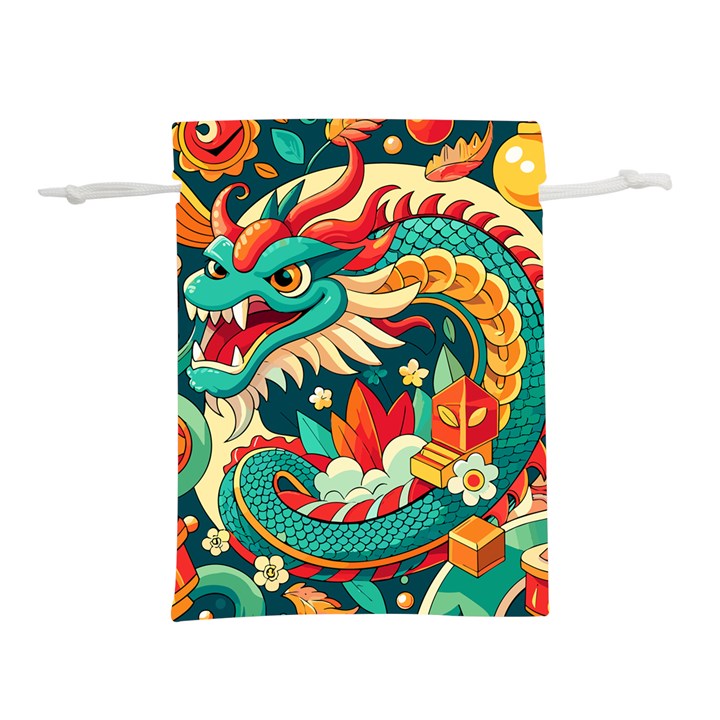 Chinese New Year – Year of the Dragon Lightweight Drawstring Pouch (L)