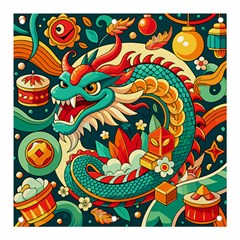 Chinese New Year – Year Of The Dragon Banner And Sign 3  X 3  by Valentinaart