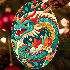 Chinese New Year – Year Of The Dragon Uv Print Acrylic Ornament Oval by Valentinaart