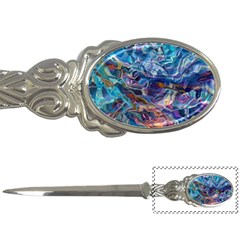 Kaleidoscopic Currents Letter Opener by kaleidomarblingart