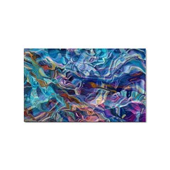 Kaleidoscopic Currents Sticker (rectangular) by kaleidomarblingart