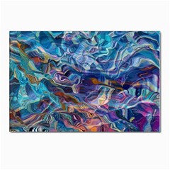 Kaleidoscopic Currents Postcards 5  X 7  (pkg Of 10) by kaleidomarblingart