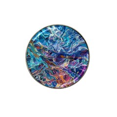 Kaleidoscopic Currents Hat Clip Ball Marker (4 Pack) by kaleidomarblingart