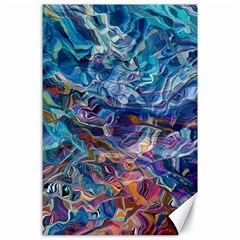 Kaleidoscopic Currents Canvas 24  X 36  by kaleidomarblingart