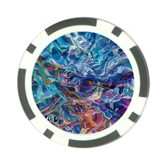 Kaleidoscopic Currents Poker Chip Card Guard (10 Pack) by kaleidomarblingart