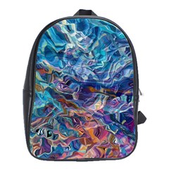 Kaleidoscopic Currents School Bag (large) by kaleidomarblingart