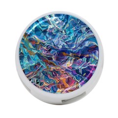 Kaleidoscopic Currents 4-port Usb Hub (two Sides) by kaleidomarblingart