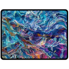 Kaleidoscopic Currents Fleece Blanket (large) by kaleidomarblingart