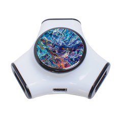 Kaleidoscopic Currents 3-port Usb Hub by kaleidomarblingart