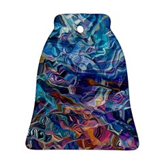 Kaleidoscopic Currents Ornament (bell) by kaleidomarblingart