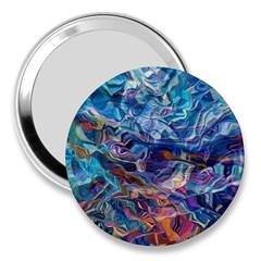 Kaleidoscopic Currents 3  Handbag Mirrors by kaleidomarblingart