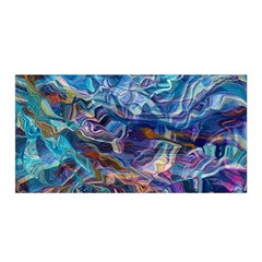 Kaleidoscopic Currents Satin Wrap 35  X 70  by kaleidomarblingart