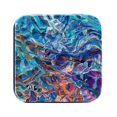 Kaleidoscopic Currents Square Metal Box (black)