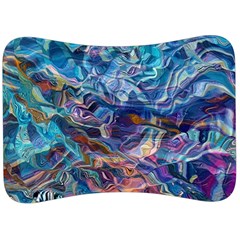 Kaleidoscopic Currents Velour Seat Head Rest Cushion by kaleidomarblingart