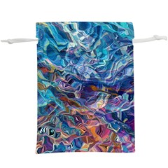 Kaleidoscopic Currents Lightweight Drawstring Pouch (xl) by kaleidomarblingart