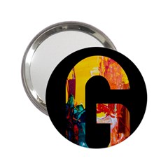 Abstract, Dark Background, Black, Typography,g 2 25  Handbag Mirrors by nateshop