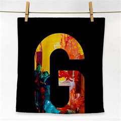 Abstract, Dark Background, Black, Typography,g Face Towel by nateshop