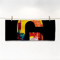 Abstract, Dark Background, Black, Typography,g Hand Towel by nateshop