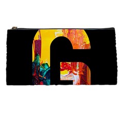 Abstract, Dark Background, Black, Typography,g Pencil Case by nateshop