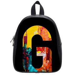 Abstract, Dark Background, Black, Typography,g School Bag (small) by nateshop