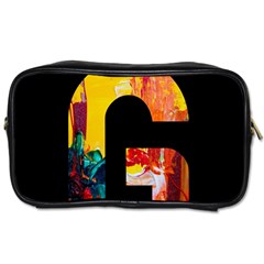 Abstract, Dark Background, Black, Typography,g Toiletries Bag (one Side)