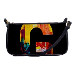 Abstract, Dark Background, Black, Typography,g Shoulder Clutch Bag by nateshop