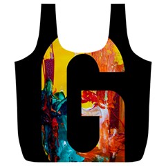 Abstract, Dark Background, Black, Typography,g Full Print Recycle Bag (xxl) by nateshop