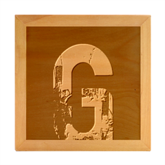 Abstract, Dark Background, Black, Typography,g Wood Photo Frame Cube by nateshop