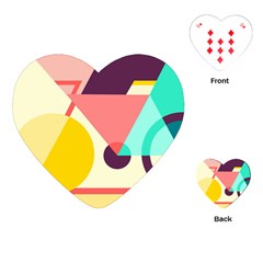 Bicycle, Geometric Figures, Art, Playing Cards Single Design (heart) by nateshop