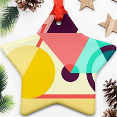 Bicycle, Geometric Figures, Art, Star Ornament (two Sides) by nateshop