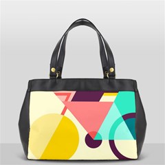 Bicycle, Geometric Figures, Art, Oversize Office Handbag by nateshop