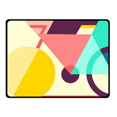 Bicycle, Geometric Figures, Art, Fleece Blanket (small) by nateshop