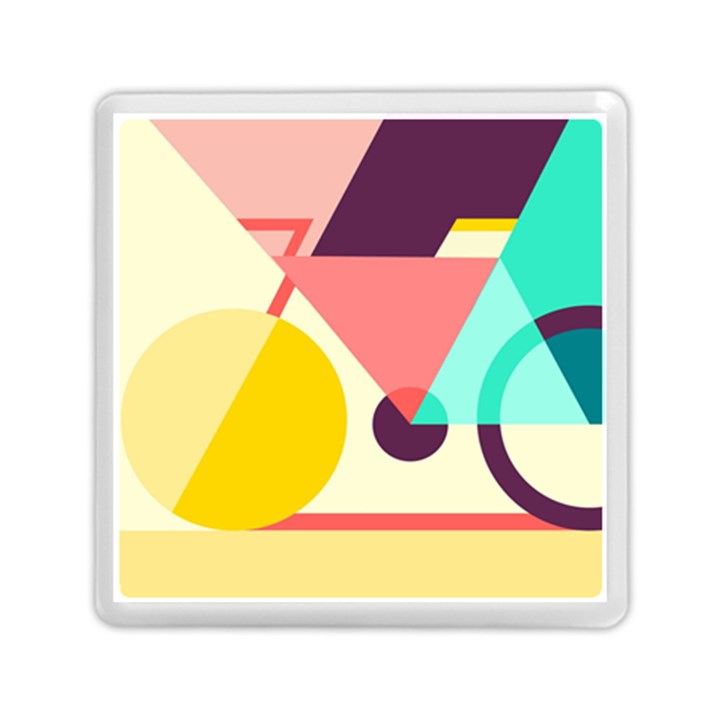 Bicycle, Geometric Figures, Art, Memory Card Reader (Square)