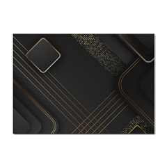 Black Background With Gold Lines Sticker A4 (10 Pack)