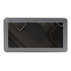 Black Background With Gold Lines Memory Card Reader (mini) by nateshop