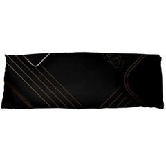 Black Background With Gold Lines Body Pillow Case Dakimakura (two Sides) by nateshop