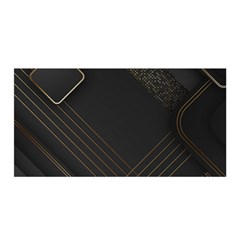 Black Background With Gold Lines Satin Wrap 35  X 70  by nateshop