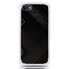 Black Background With Gold Lines Iphone Se by nateshop