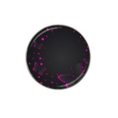 Butterflies, Abstract Design, Pink Black Hat Clip Ball Marker (10 Pack) by nateshop